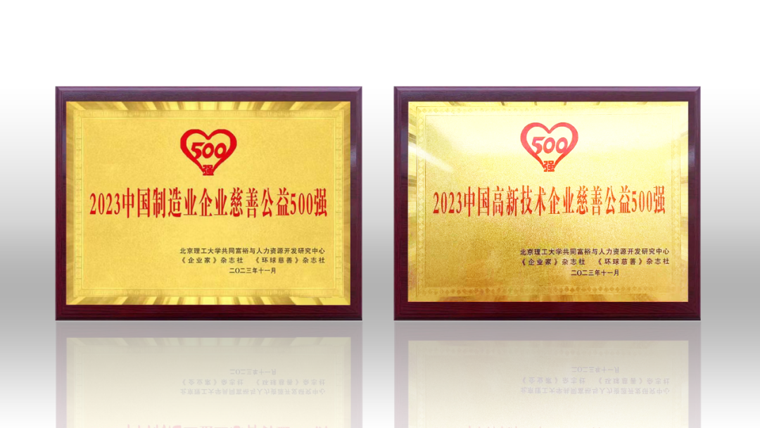 2023中国企业慈善公益500强发布 太阳成集团tyc122cc荣登两项榜单
